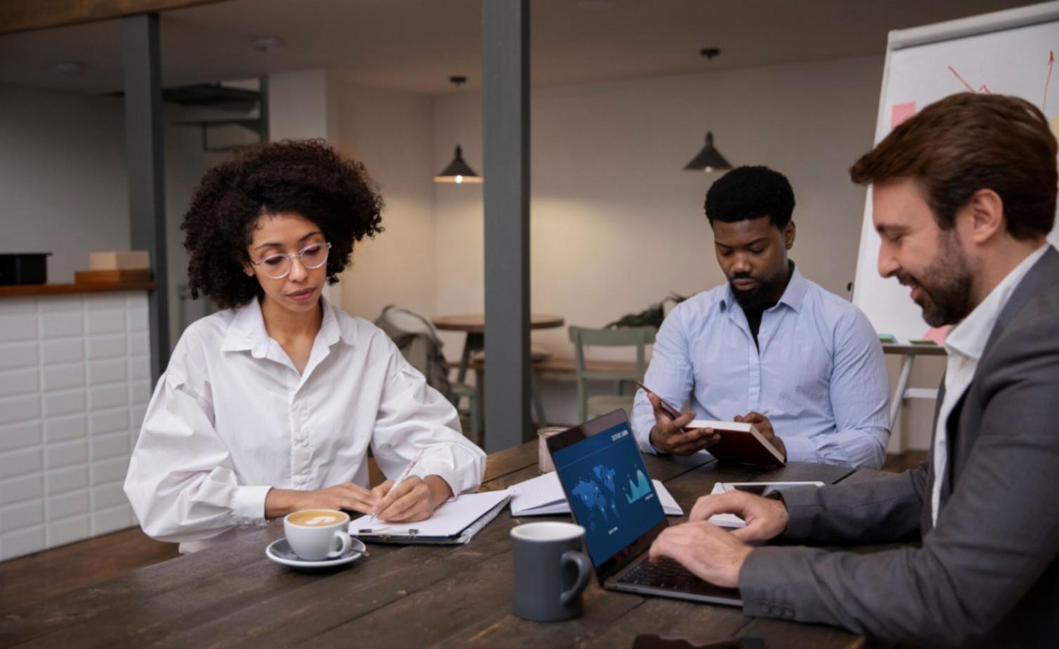 Person working with financial documents and calculator, showing budget recovery planning